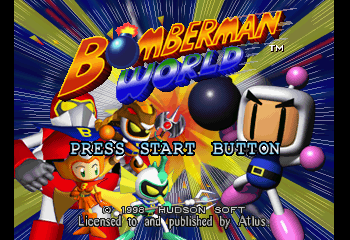 Bomberman World Title Screen